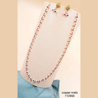 Padmawati Bangles Copper Pearl Mala Necklace Set