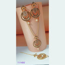 Padmawati Bangles Gold Plated Austrian Stone Pendant Set  - PBPEN19