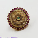 Padmawati Bangles Copper Kundan Adjustable Single Finger Ring For Women - PBRING12