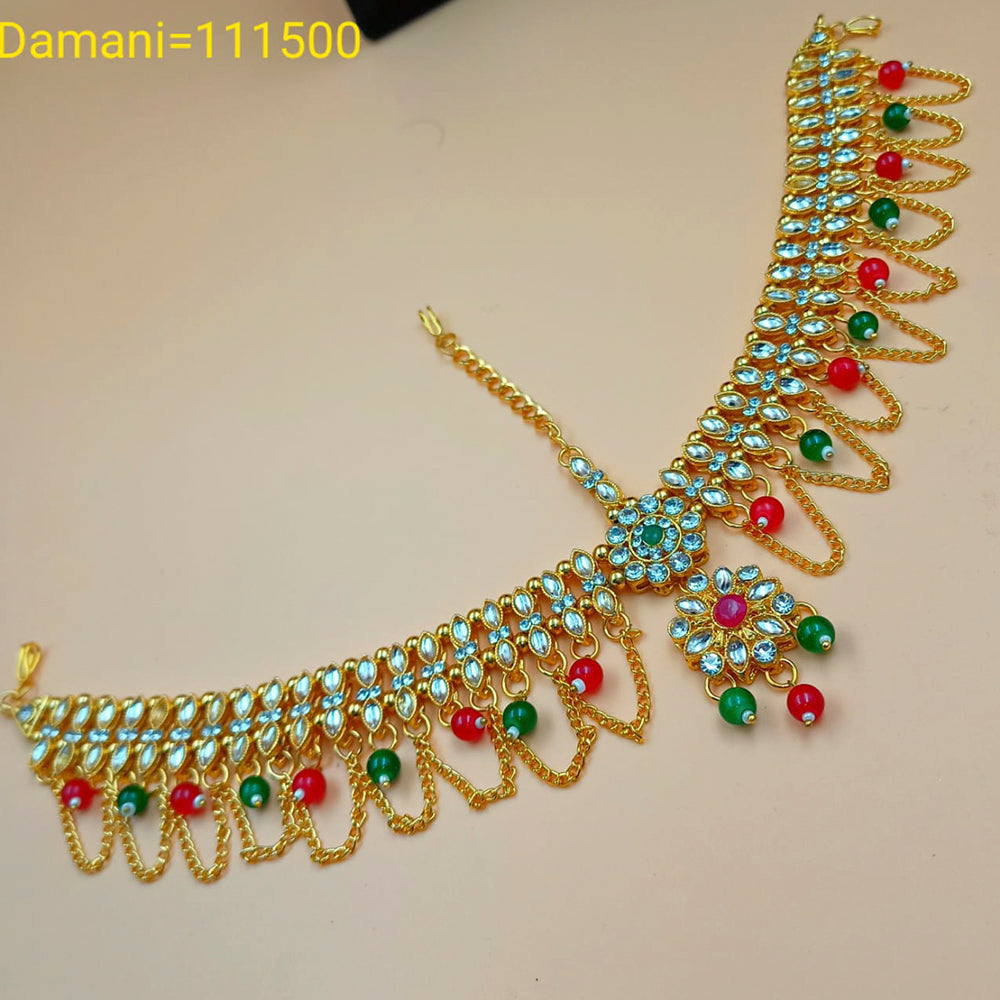 Padmawati Bangles Gold Plated Austrian Stone Maang Tikka