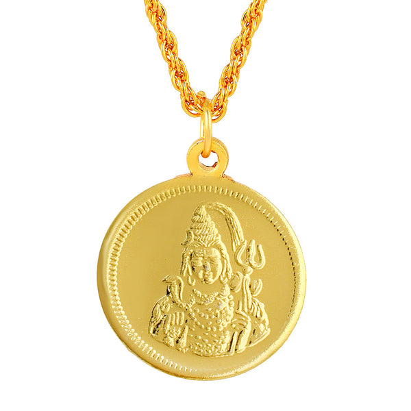 Missmister Pack Of 12 Gold Plated Bajrang Bali Hanuman Chain Pendant  - PCNI8169