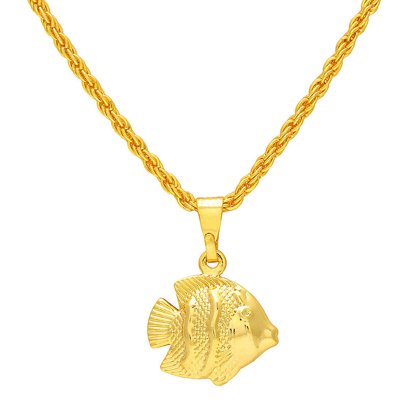 Missmister Pack Of 12 Gold Plated Fish Chain Pendant   - PCSV1307