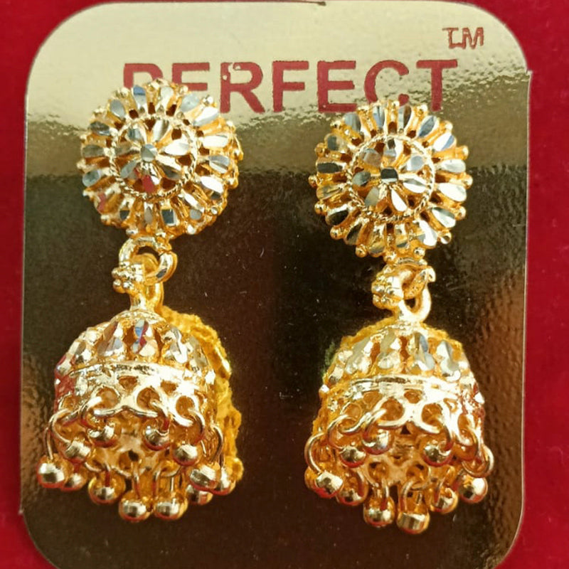 Perfect Gold Plated Pack Of 12 Jhumkis Earrings - PFEAR21