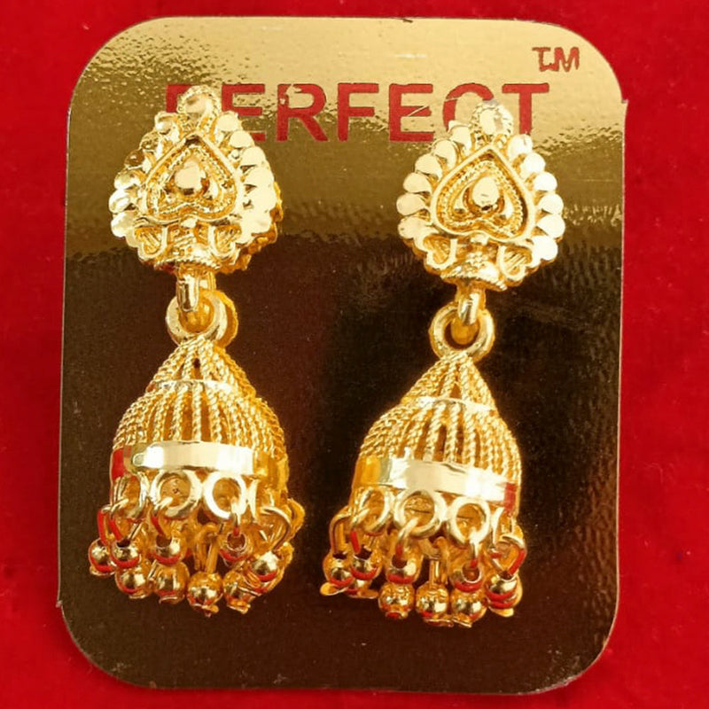 Perfect Gold Plated Pack Of 12 Jhumkis Earrings - PFEAR22