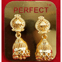 Perfect Gold Plated Pack Of 12 Jhumkis Earrings - PFEAR27