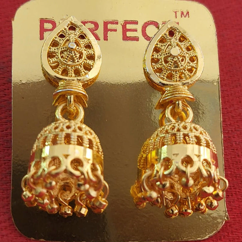 Perfect Gold Plated Pack Of 12 Jhumkis Earrings - PFEAR28