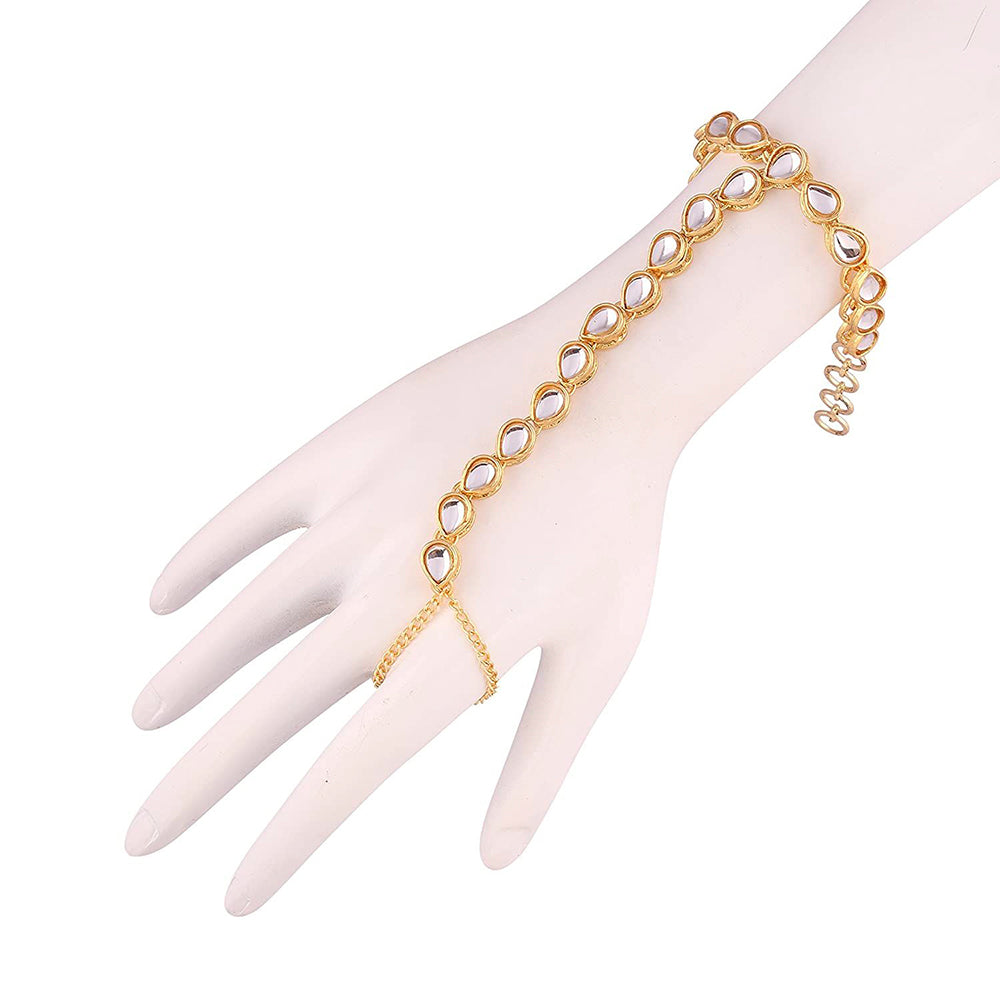 Etnico Gold-Plated Bracelet With Ring (Women)