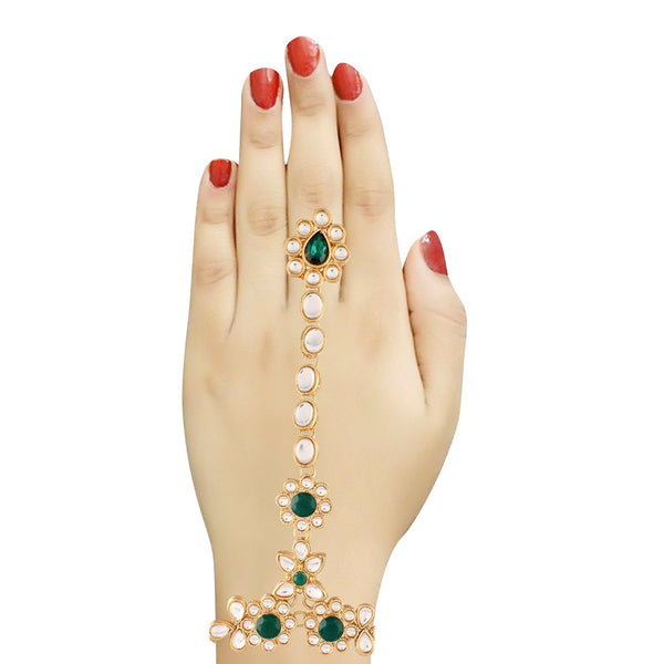 Etnico Gold-Plated Bracelet With Ring (Women)