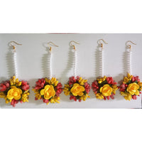 Pooja Bangles Yellow Floral Design Maang tikka