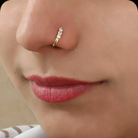 Pooja Bangles Gold Plated Austrian Stone Nose Ring