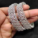 Pooja Bangles Gold & Silver Plated Ad Stone Bangles Set