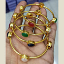 Pooja Bangles Gold Plated Multi  Pota Stone Bangles Set