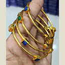 Pooja Bangles Gold Plated Multi  Pota Stone Bangles Set
