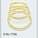 Pooja Bangles Austrian Stone & Pearl Gold Plated Bangles Set - PJBAN143