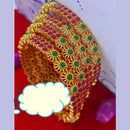 Pooja Bangles Pota Stone Gold Plated Bangles Set