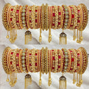 Pooja Bangles Pearl & Kundan Stone Acrylic Bangles