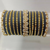 Pooja Bangles Gold Plated Pearl & Thread Bangles