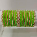 Pooja Bangles Gold Plated Pearl & Thread Bangles