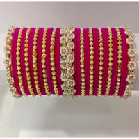 Pooja Bangles Gold Plated Pearl & Thread Bangles