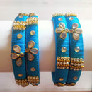 Pooja Bangles Gold Plated Austrian Stone & Thread Bangles