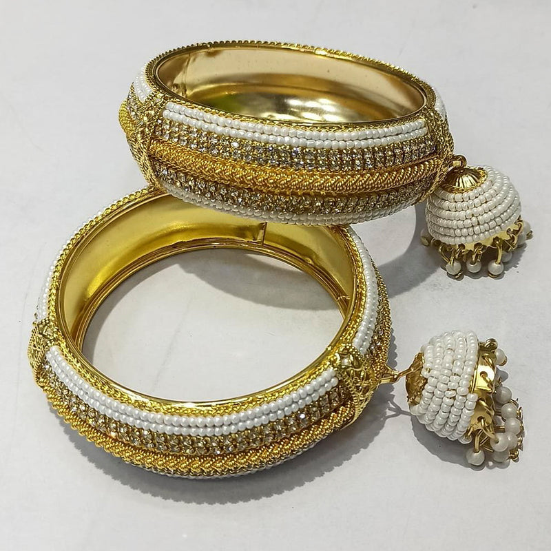 Pooja Bangles Austrian Stone Gold Plated Bangles Set