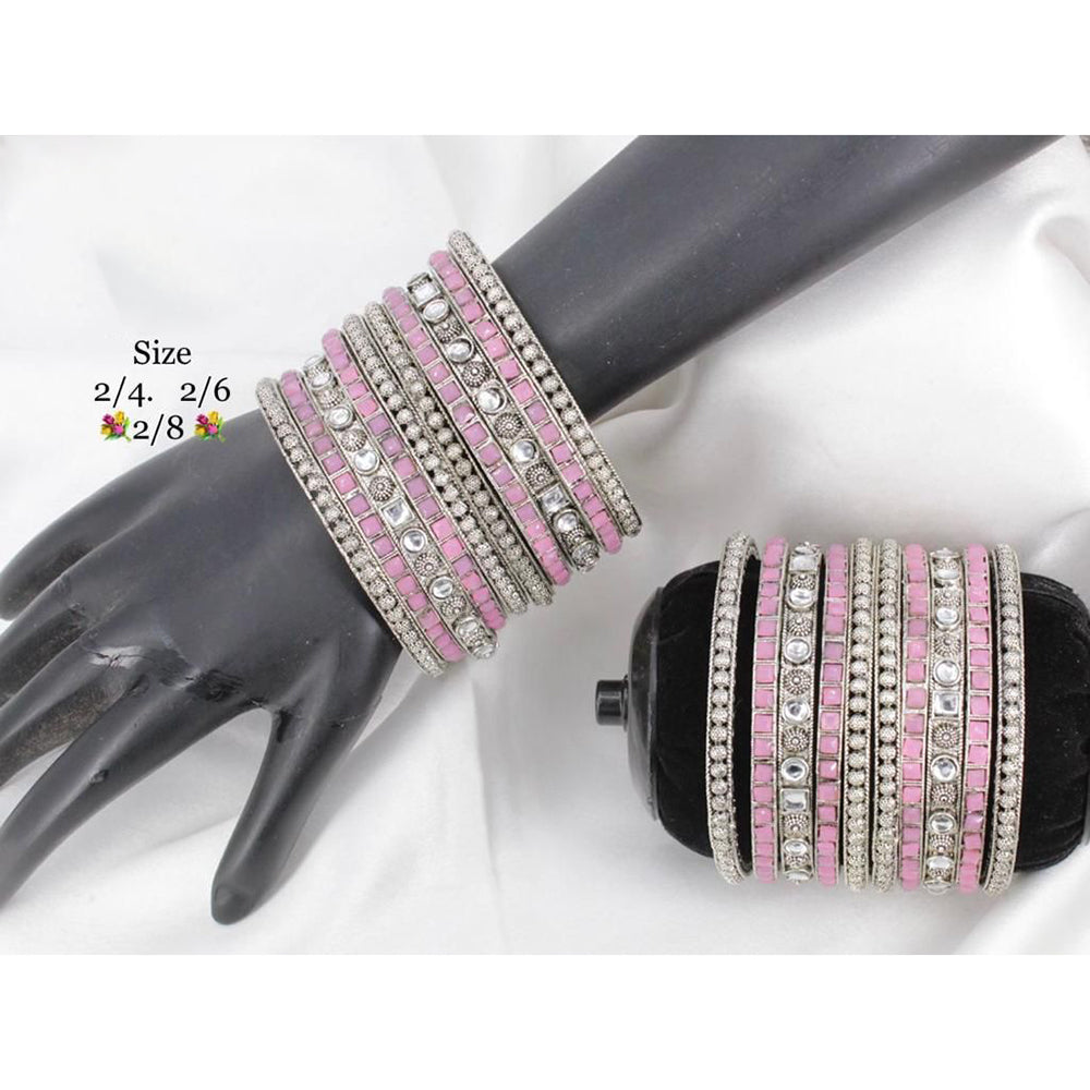 Pooja Bangles Silver Plated  Bangles Set