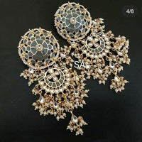 Pooja Bangles Gold Plated Meenakari & Kundan Stone Dangler Earrings