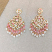 Pooja Bangles Gold Plated Beads & Meenakari Dangler Earrings