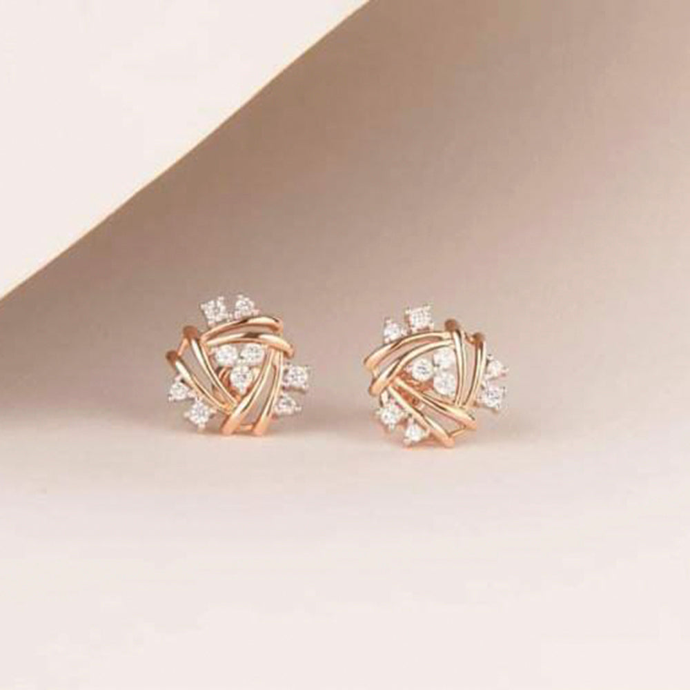 Pooja Bangles Gold Plated AD Stone Stud Earrings