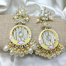 Pooja Bangles Gold Plated Kundan Stone & Meenakari Dangler Earrings