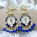 Pooja Bangles Gold Plated Kundan Stone & Meenakari Dangler Earrings