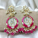 Pooja Bangles Gold Plated Kundan Stone & Meenakari Dangler Earrings