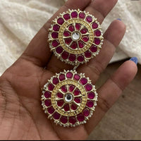 Pooja Bangles Pota Stone Studs Earrings