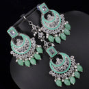 Pooja Bangles Crystal Stone & Beads Dangler Earrings With Maang Tikka