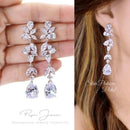 Pooja Bangles Silver Plated Crystal Stone Dangler Earrings