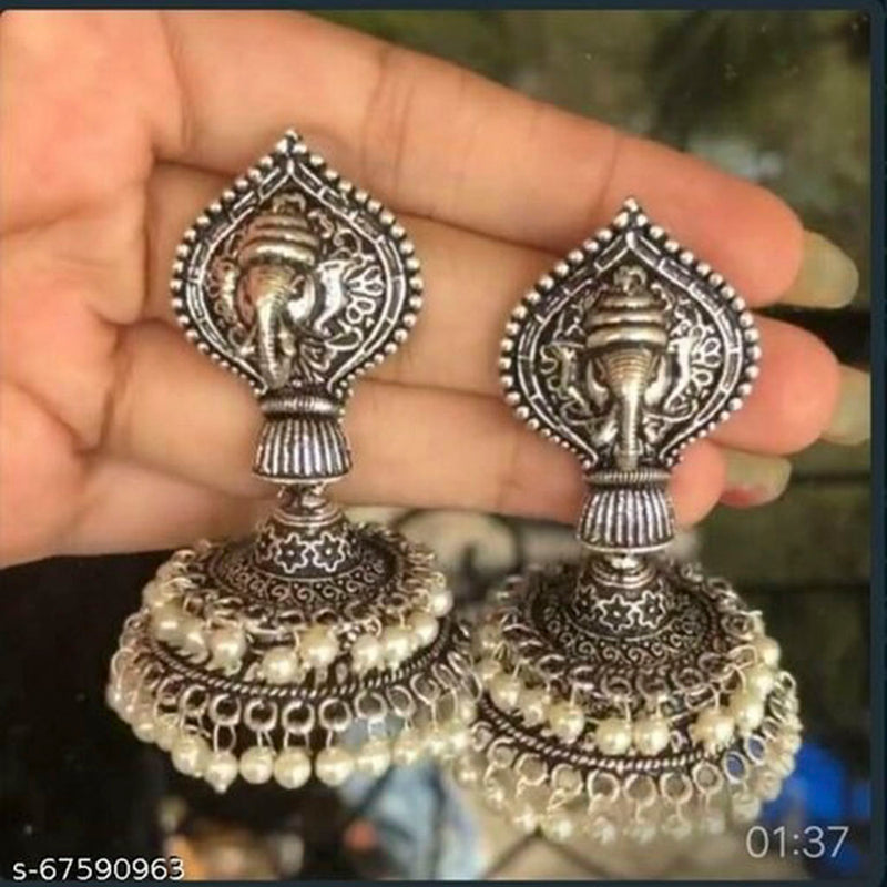 Pooja Bangles Oxidized Plated  Dangler Earrings
