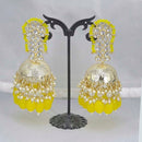 Pooja Bangles Gold Plated Beads & Kundan Stone Jhumki Earrings
