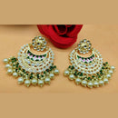 Pooja Bangles Gold Plated Kundan Stone & Meenakari Dangler Earrings