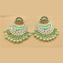 Pooja Bangles Gold Plated Kundan Stone & Meenakari Dangler Earrings