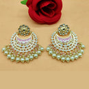 Pooja Bangles Gold Plated Kundan Stone & Meenakari Dangler Earrings