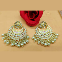 Pooja Bangles Gold Plated Kundan Stone & Meenakari Dangler Earrings