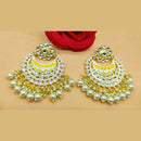 Pooja Bangles Gold Plated Kundan Stone & Meenakari Dangler Earrings