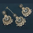 Pooja Bangles Crystal Stone & Beads Dangler Earrings With Maang Tikka
