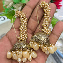 Pooja Bangles Gold Plated Beads & Pearl Dangler Earrings