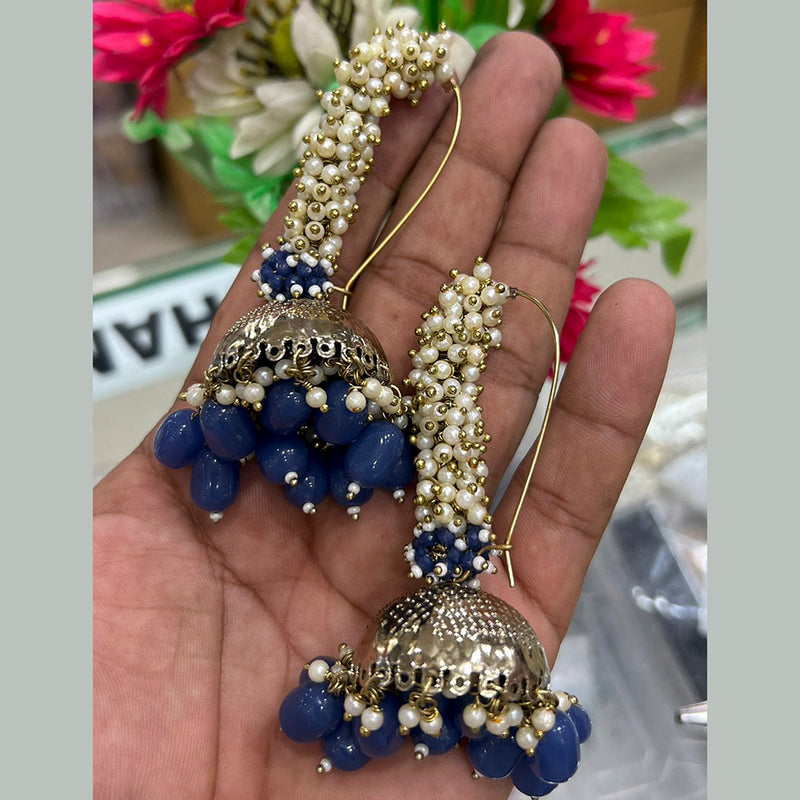 Pooja Bangles Gold Plated Beads & Pearl Dangler Earrings