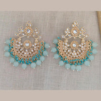 Pooja Bangles Gold Plated Kundan Stone & Beads Dangler Earrings