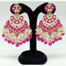 Pooja Bangles Gold Plated Beads & Kundan Stone & Meenakari Dangler Earrings