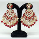 Pooja Bangles Gold Plated Beads & Kundan Stone & Meenakari Dangler Earrings