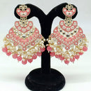 Pooja Bangles Gold Plated Beads & Kundan Stone & Meenakari Dangler Earrings