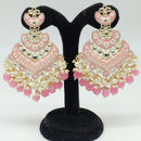 Pooja Bangles Gold Plated Beads & Kundan Stone & Meenakari Dangler Earrings